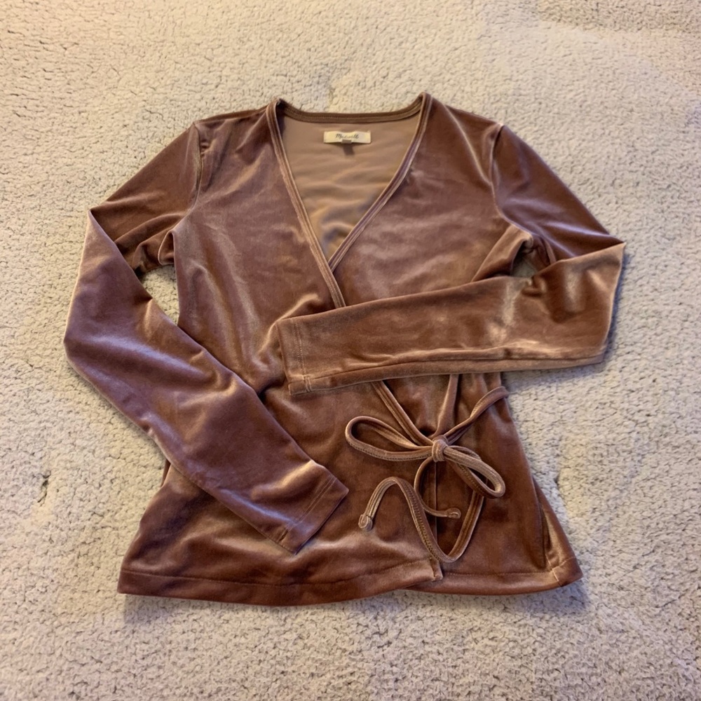 *SOLD* Like-New Madewell Velvet Ballet Wrap Top